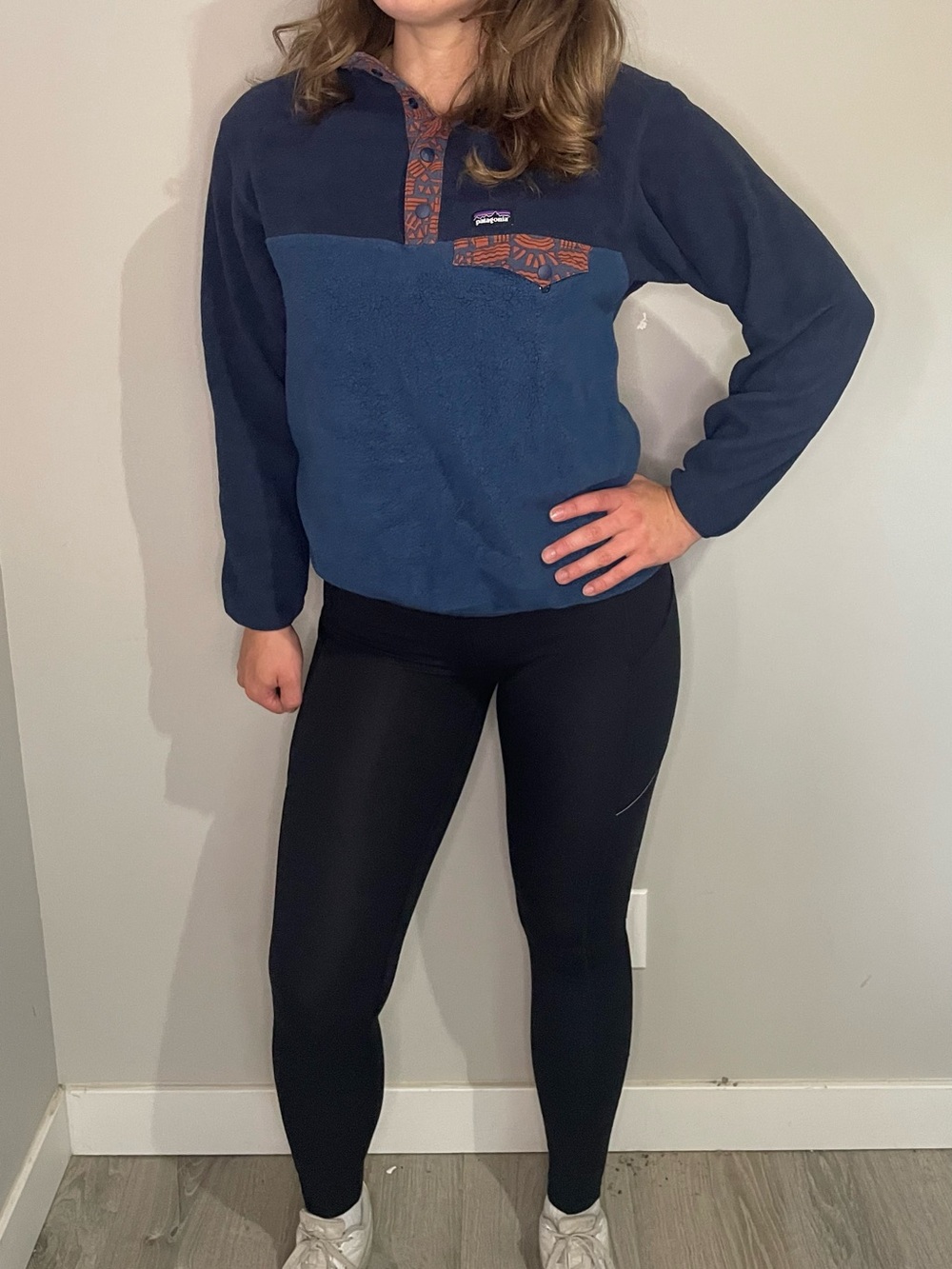 Patagonia Navy Blue Snap-T Fleece Pullover - Boys Size XL